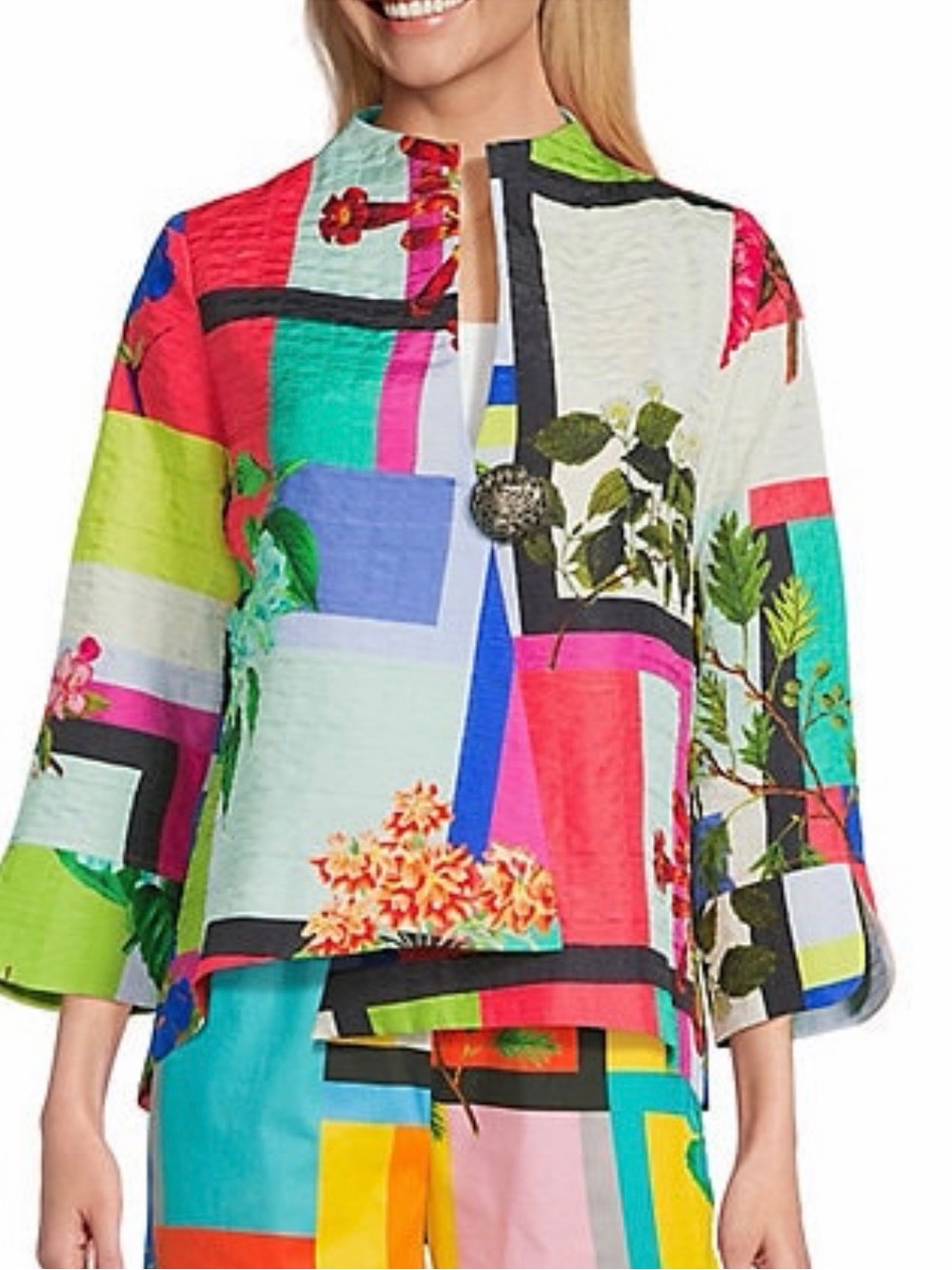 IC Collection Multi Print Lightweight Jacket - Picture 3 of 12